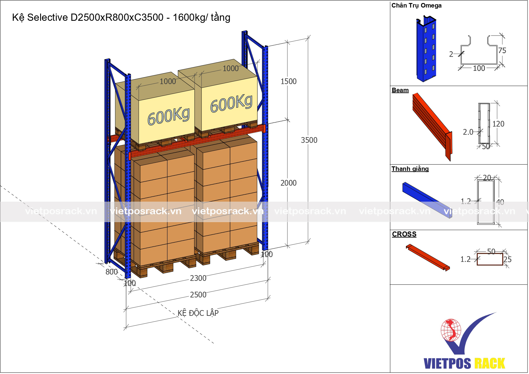 Kệ công nghiệp Selective chất lượng cao 3