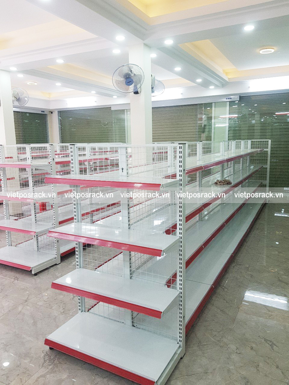 Kệ nhà sách lưng lưới 3