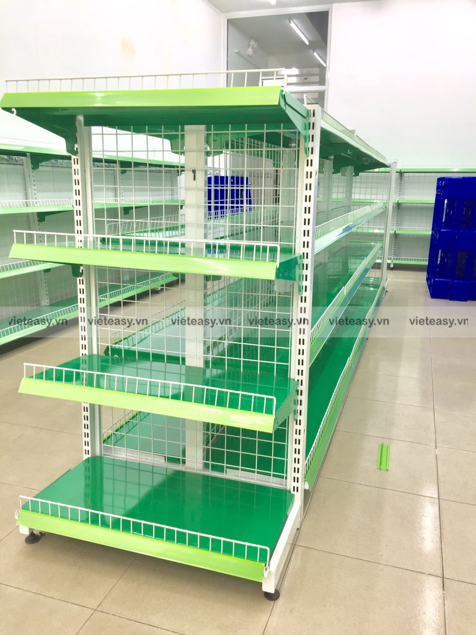 Kệ lưới màu xanh 2