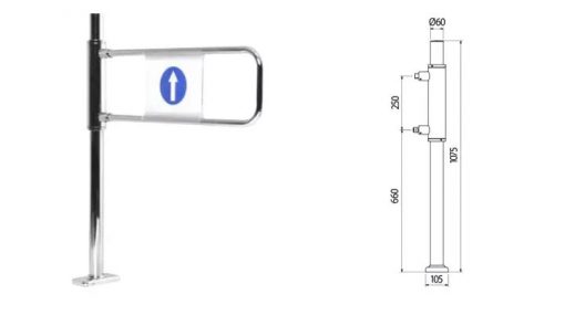 Cổng siêu thị đẩy cơ học Rotogate