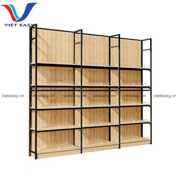 Kệ gỗ cửa hàng mỹ phẩm