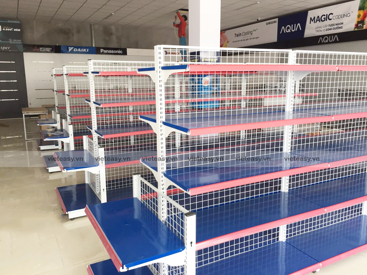 Kệ lưới màu xanh đậm 3