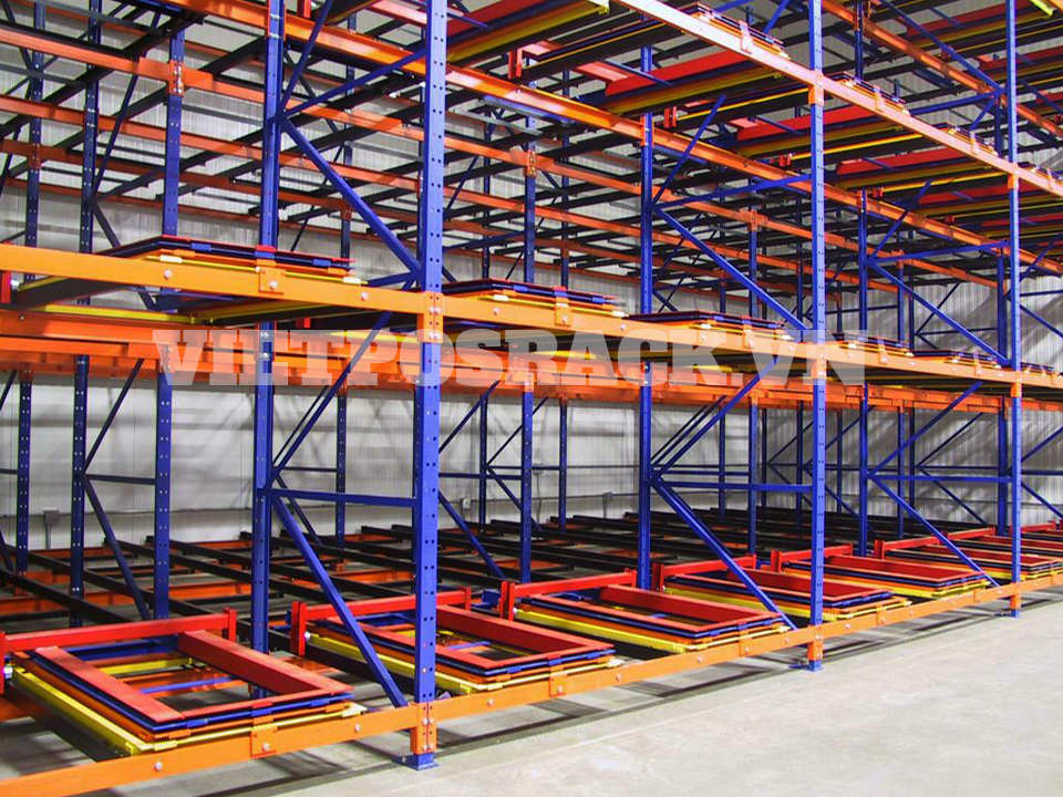Kệ Push Back kho hàng công nghiệp 4