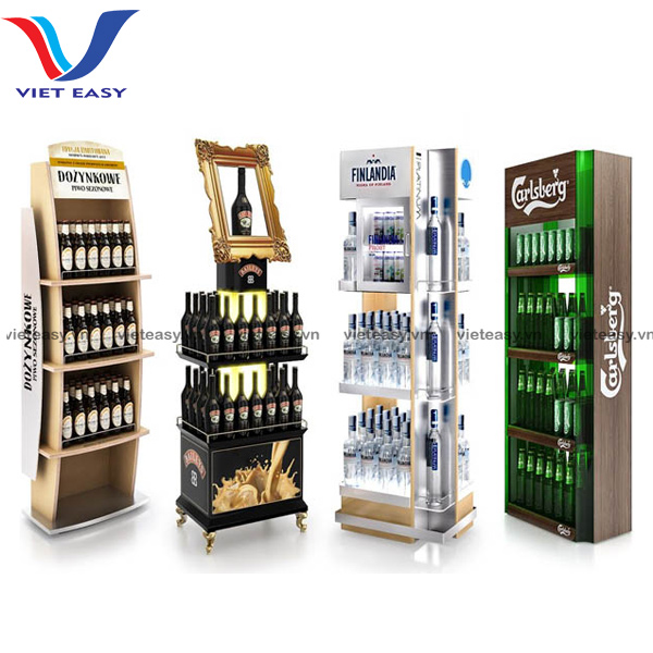 Kệ quảng cáo quầy rượu
