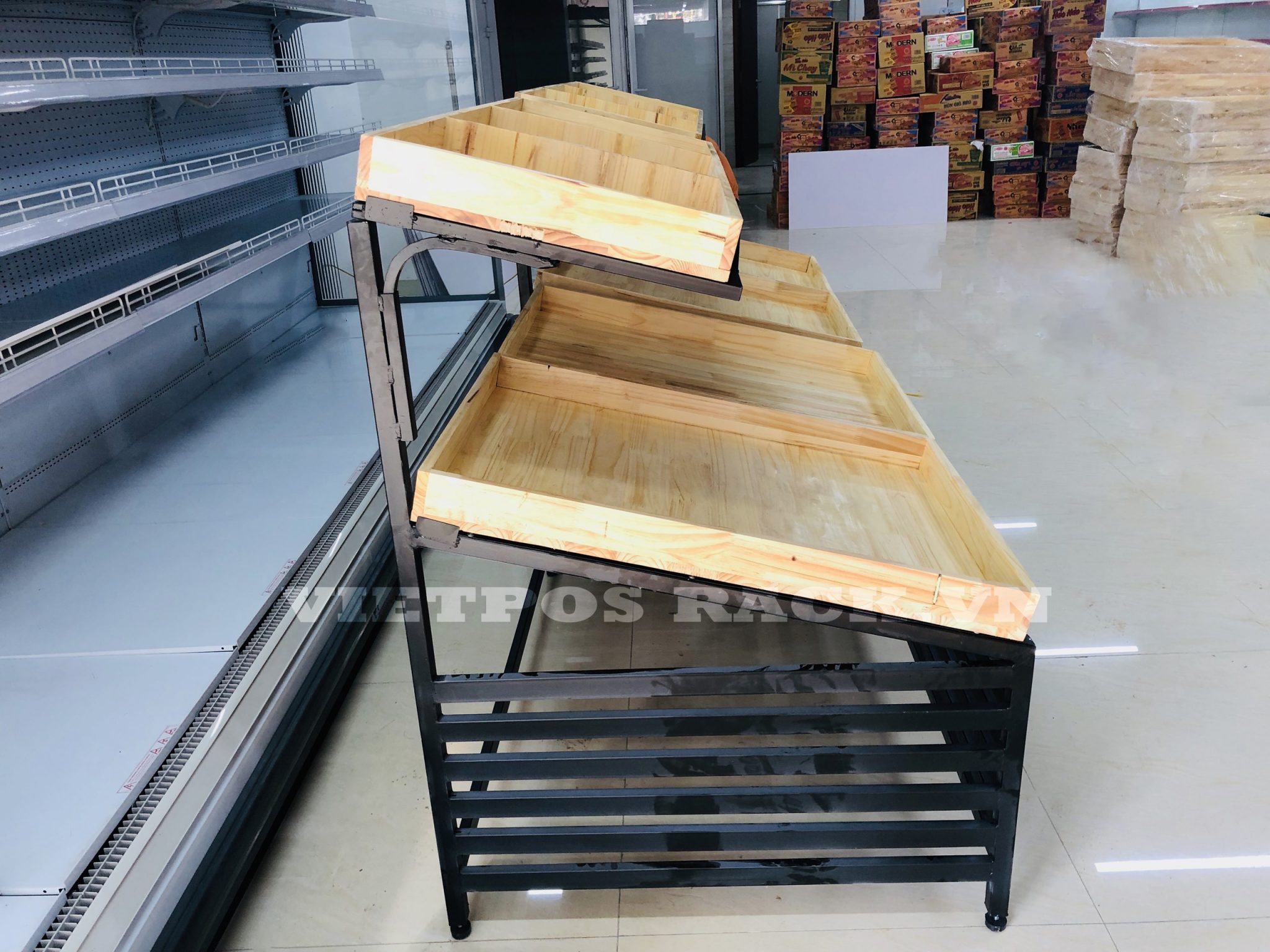 Kệ đơn mâm gỗ 3