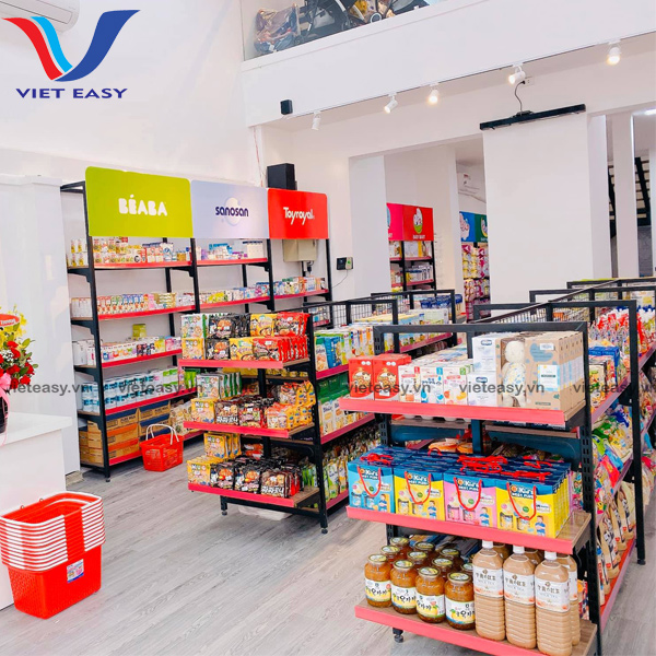 Kệ trưng bày thực phẩm trẻ em