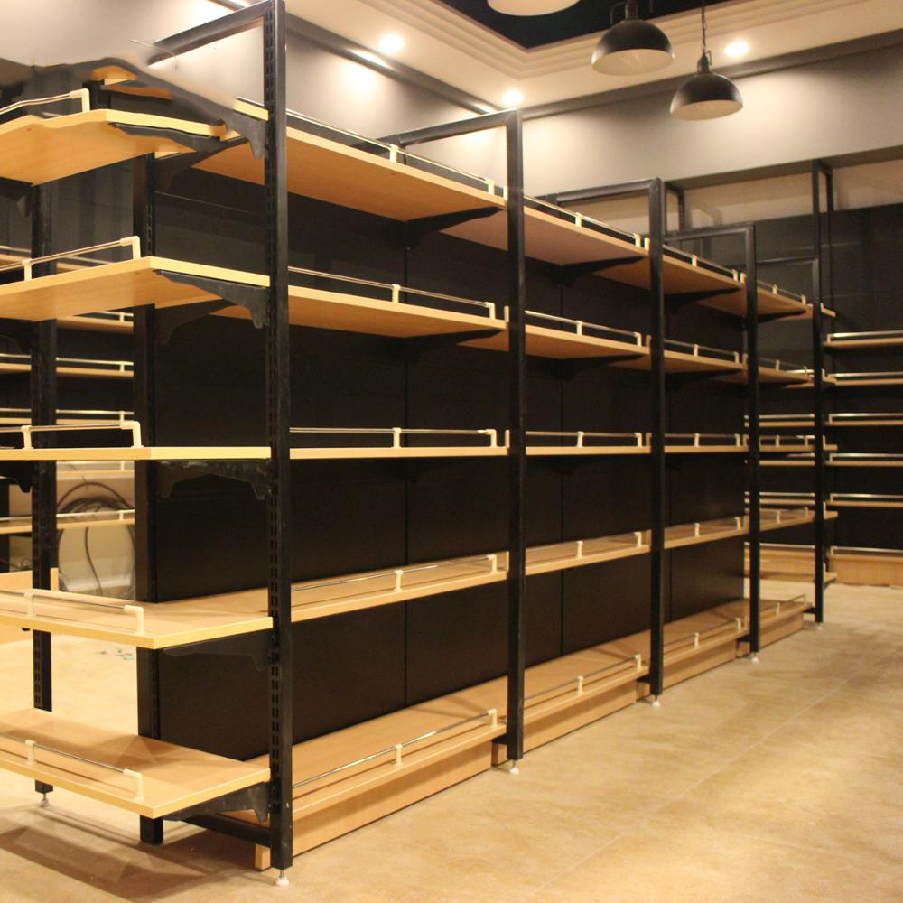 Kệ sắt kết hợp gỗ 4