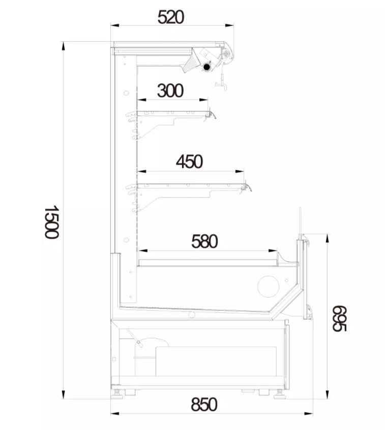 Tủ làm lạnh không có cửa giá rẻ 3