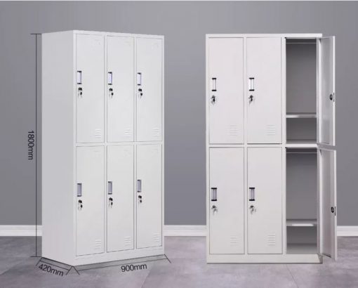 Tủ khóa Lockers 6 cửa kim loại