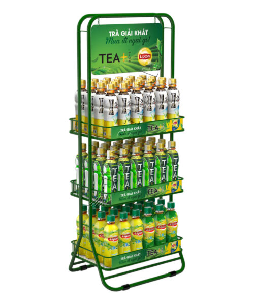 Kệ quảng cáo nước trà 2