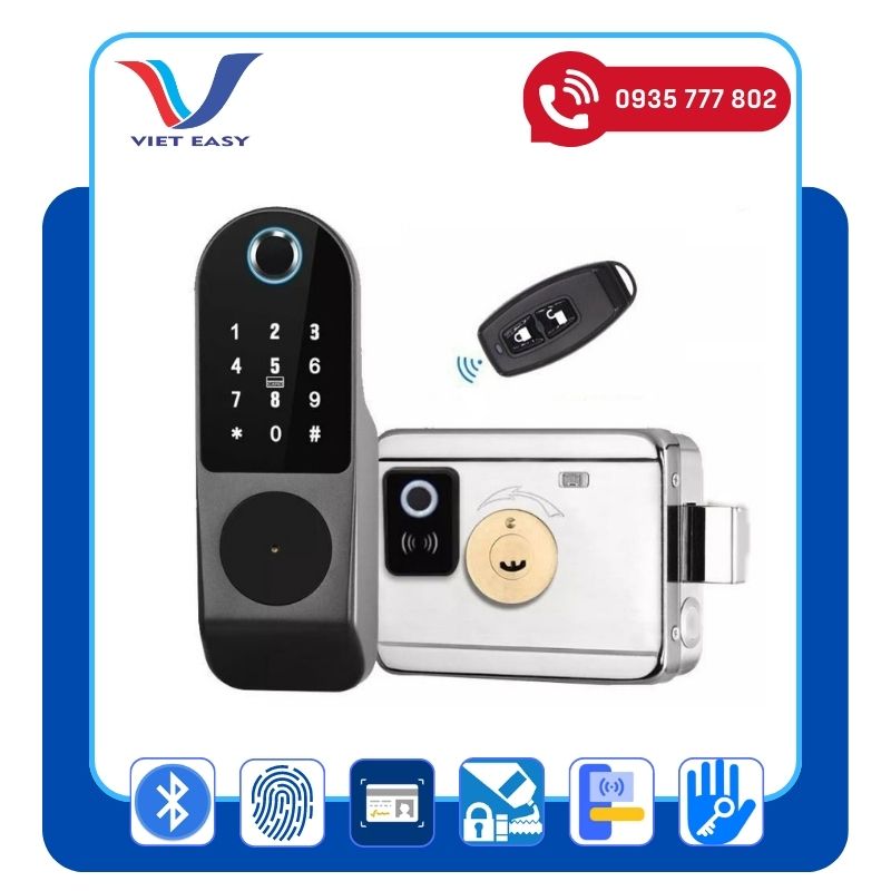 Khóa cửa cổng sắt 507 - Remote