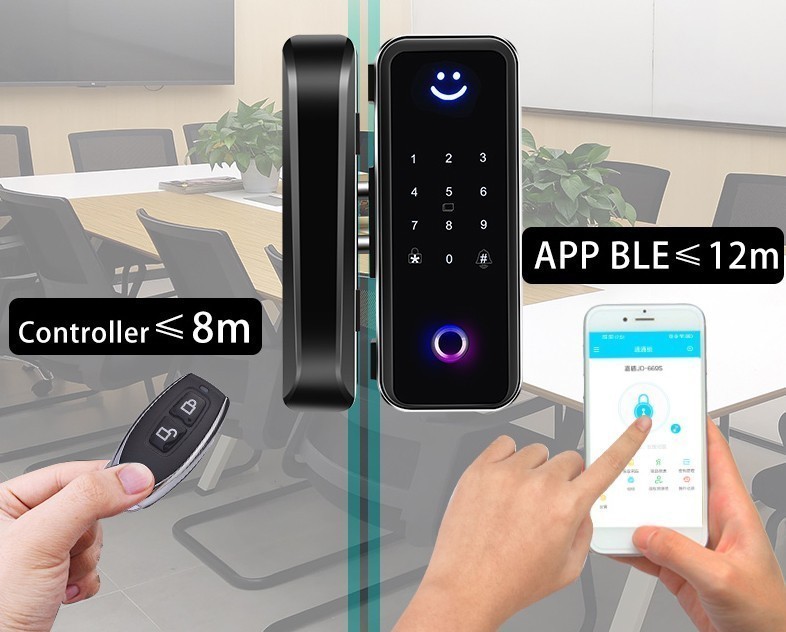 Khóa cửa kính cường lực 669S – Bluetooth 6