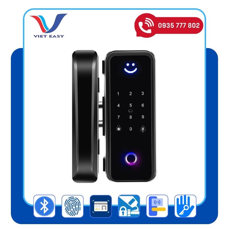 Khóa cửa kính cường lực 669S – Bluetooth