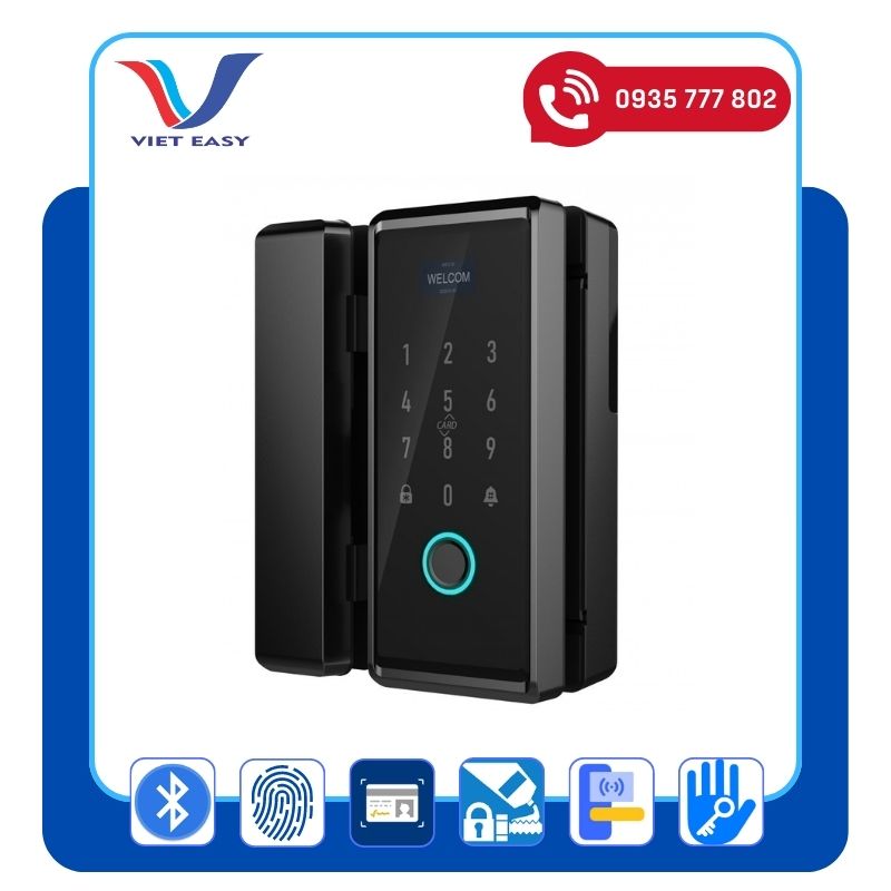 Khóa cửa kính cường lực B500 - Bluetooth - Tuya