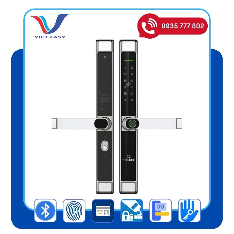 Khóa vân tay cửa nhôm thông minh S268 - Bluetooth