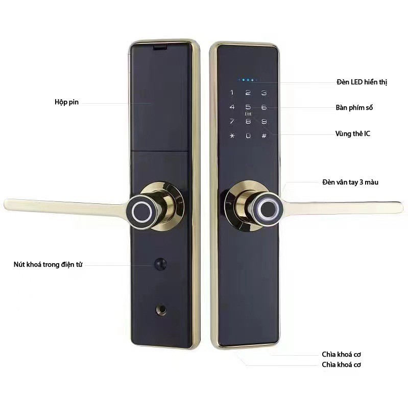 Khoá vân tay Bluetooth Tuya X12 2